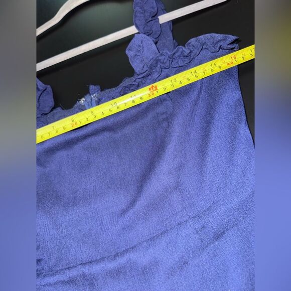 Superdown arabella ruffle mini dress in navy blue Size Medium EUC party holiday - Picture 7 of 8